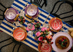 Flowers and Stripes Tablecloth